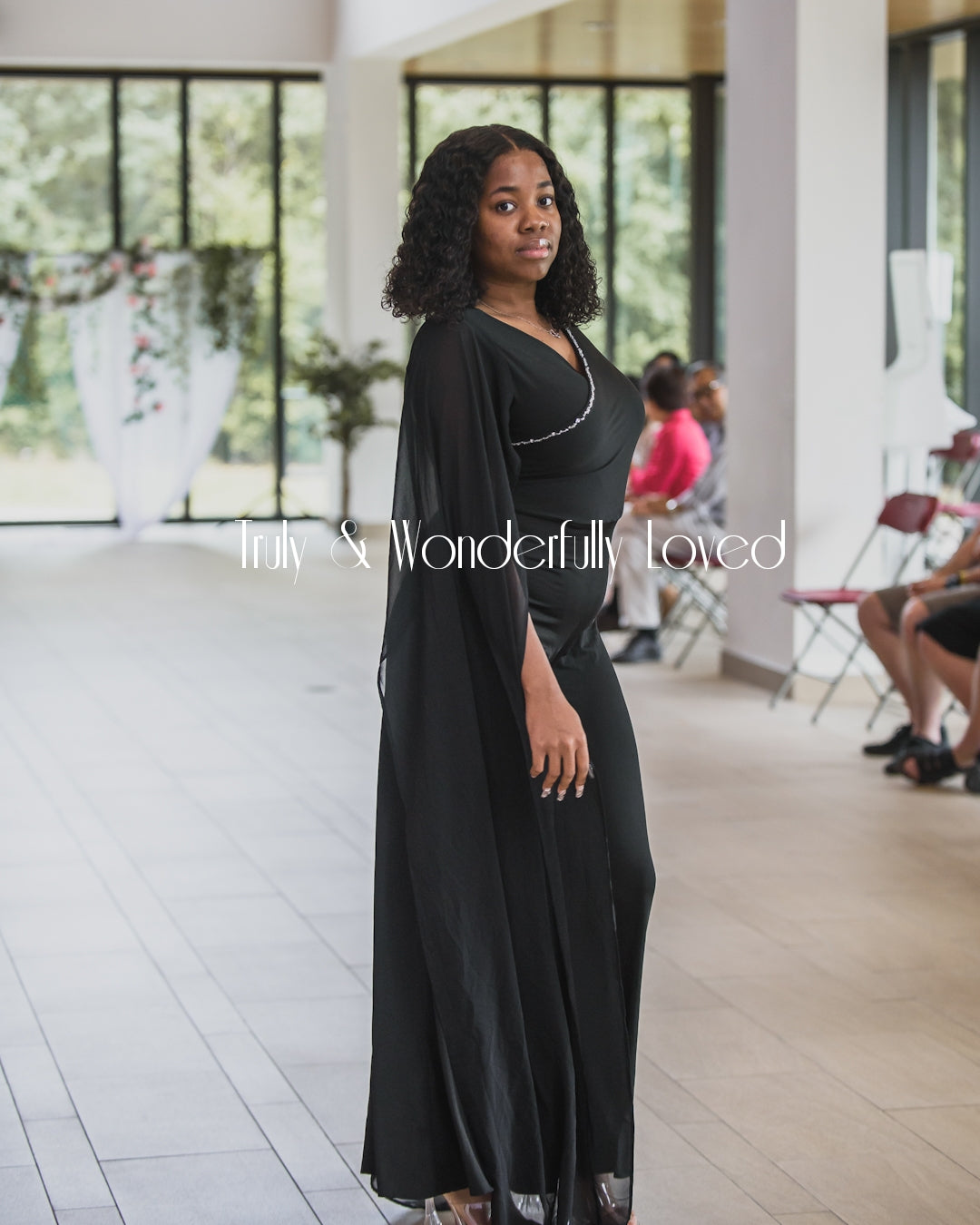 Graceful Elegance Cape sleeve Jumpsuit