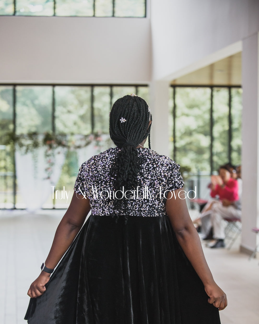 Midnight Sparkle Velvet Dress