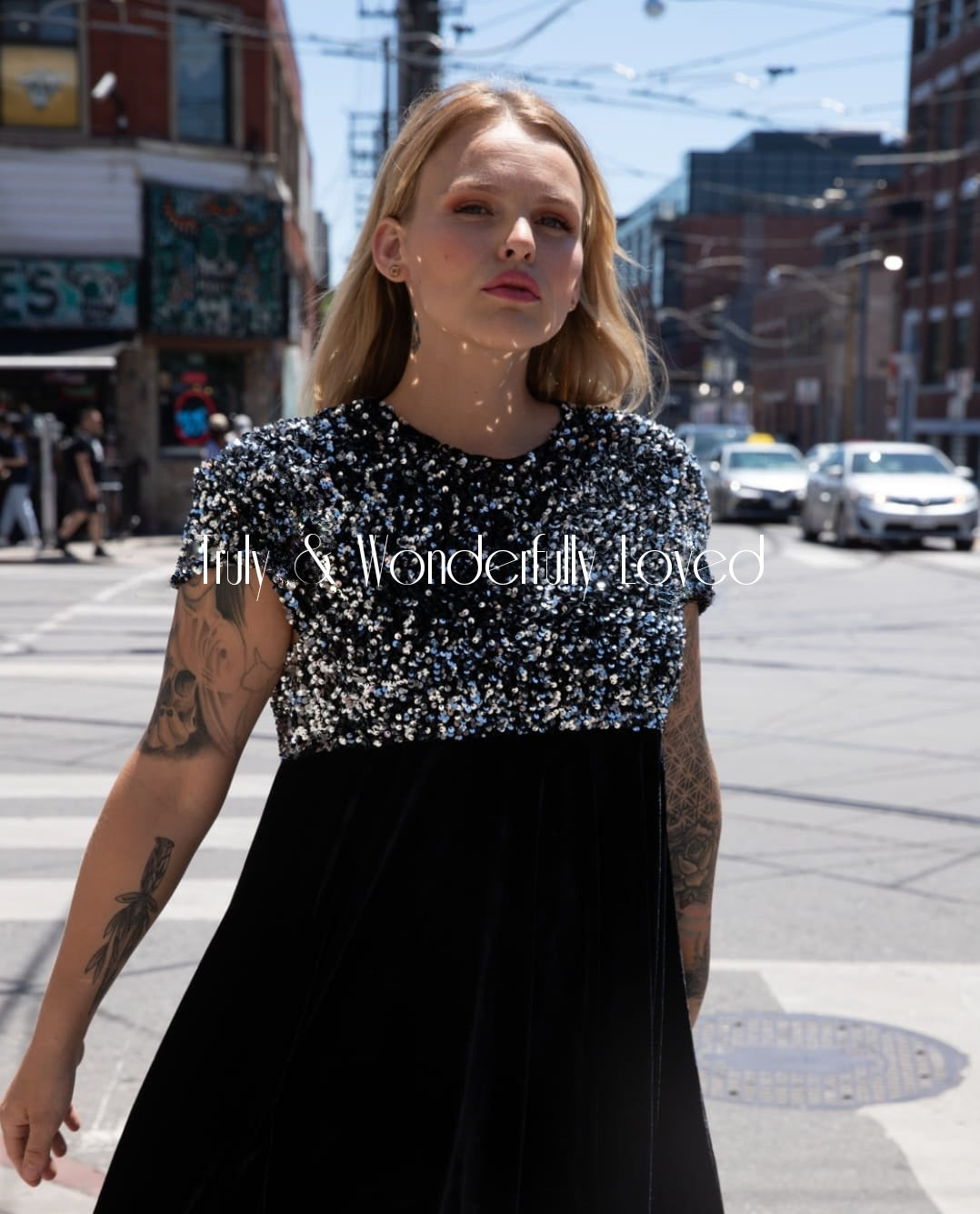 Midnight Sparkle Velvet Dress