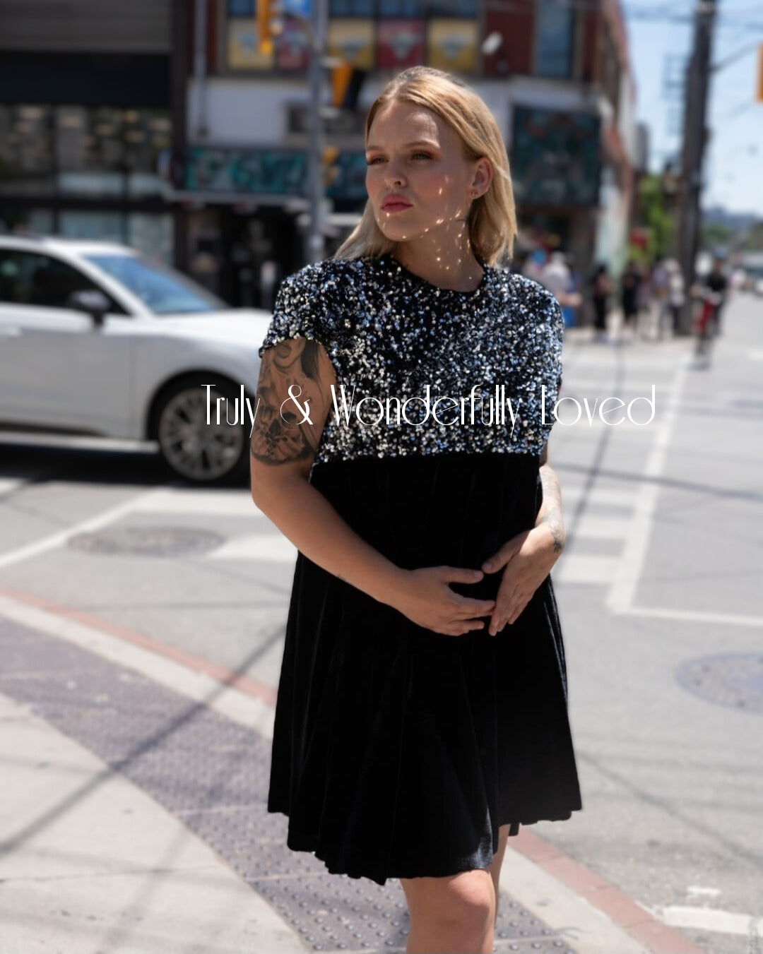 Midnight Sparkle Velvet Dress