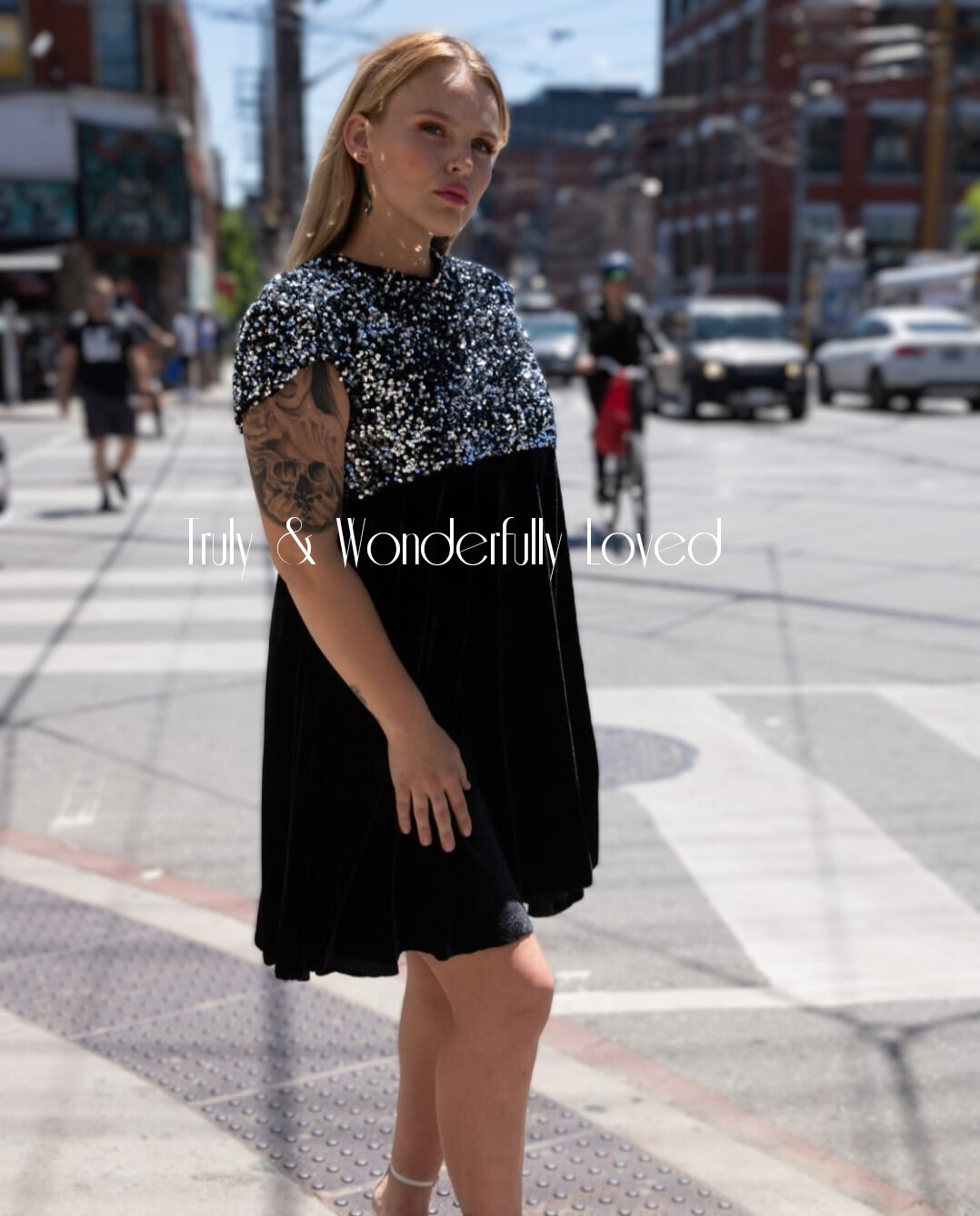 Midnight Sparkle Velvet Dress